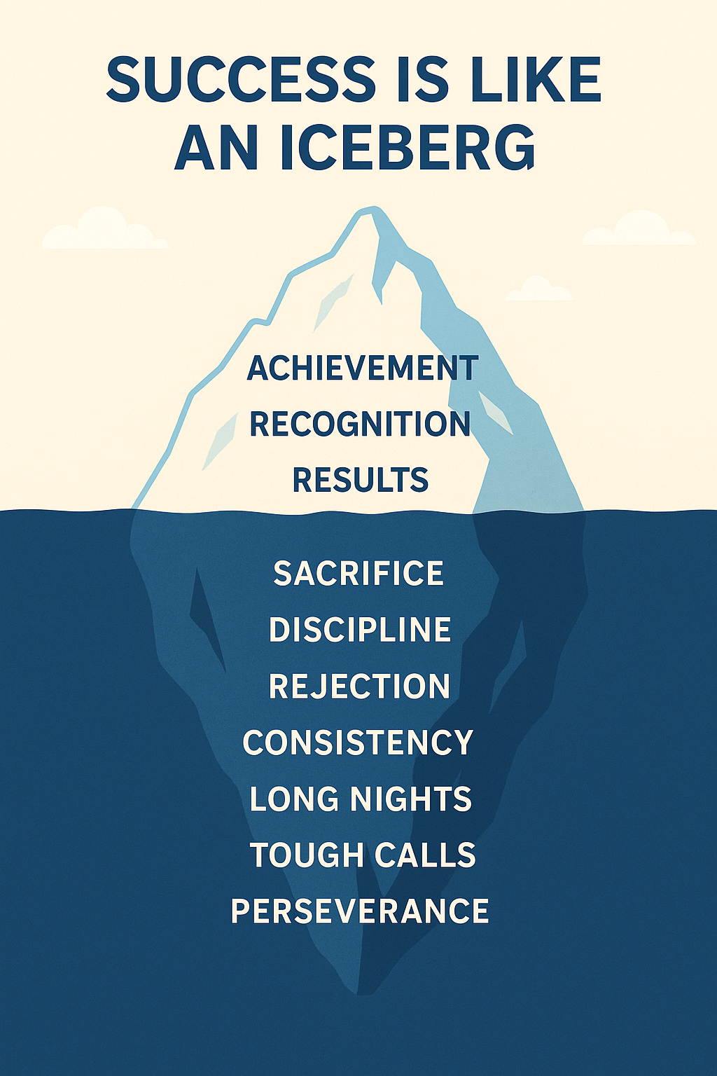 Iceberg metaphor for leadership
